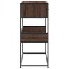 vidaXL Table console ch&ecirc;ne marron 90x35x80 cm bois d'ing&eacute;nierie