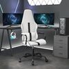 vidaXL Chaise de jeu Blanc et noir Similicuir