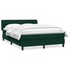 vidaXL Sommier &agrave; lattes de lit et matelas vert fonc&eacute; 160x220cm velours