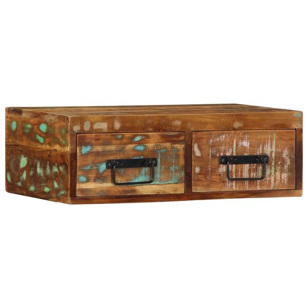 VidaXL Meuble TV mural 60x30x19 cm bois massif de récupération