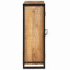 vidaXL Highboard avec portes Bois de mangue massif et brut et métal