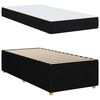 vidaXL Cadre de lit avec matelas Noir 90 x 200 cm tissu