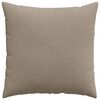 vidaXL Coussins de canapé 2 pcs Taupe 80 x 80 cm tissu