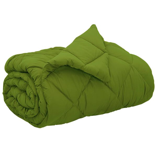 vidaXL Duvet complet toute l'ann&eacute;e Vert 220 x 260 cm Microfibre