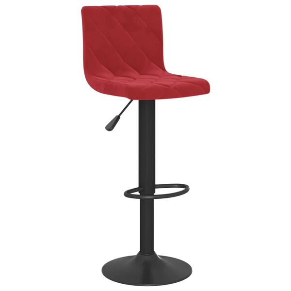 vidaXL Tabourets de bar lot de 2 rouge bordeaux velours