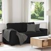 vidaXL Canapé à 2 places noir 140 cm tissu