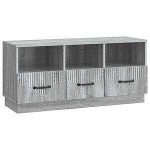 vidaXL Meuble TV Sonoma gris 102 x 34,5 x 47 cm Bois d'ing&eacute;nierie