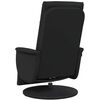 vidaXL Fauteuil inclinable de massage repose-pieds noir similicuir