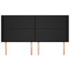 vidaXL T&ecirc;te de lit avec oreilles Noir 183x16x118/128 cm Similicuir