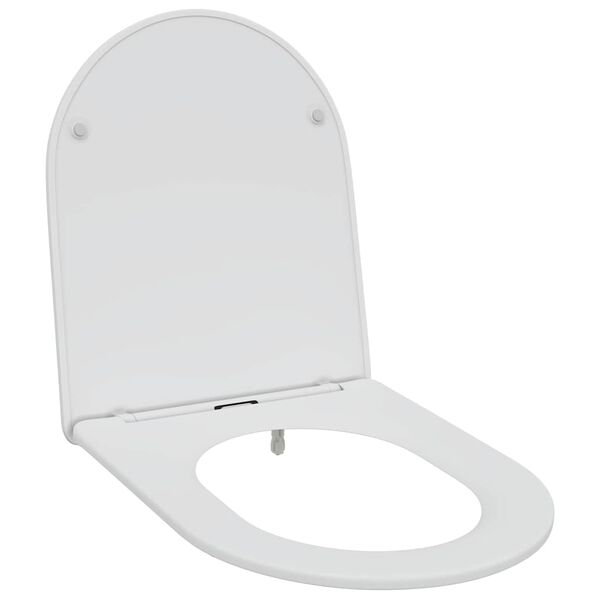 vidaXL Si&egrave;ge de toilette Blanc 44 x 36,4 x 3,4 cm Duroplast