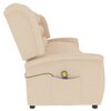 vidaXL Fauteuil de massage inclinable à 4 places crème tissu