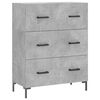 vidaXL Buffet haut Gris b&eacute;ton 69,5x34x180 cm Bois d'ing&eacute;nierie