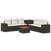 vidaXL Ensemble de Canap&eacute;s 8 pc Noir et blanc cr&egrave;me