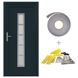 vidaXL Porte Frontale Anthracite 98 x 200 cm PVC