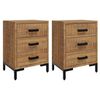 vidaXL Tables de chevet 2 pcs 40x30x55 cm Bois de pin massif