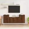 vidaXL Ensemble de meubles TV 3 pcs Ch&ecirc;ne marron Bois d'ing&eacute;nierie