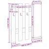 vidaXL Porte-manteau mural Montage mural Gris Sonoma 100 x 10 x 100 cm