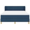 vidaXL Lit &agrave; ressorts avec matelas Bleu 160 x 200 cm tissu
