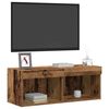 vidaXL Ensemble meuble TV avec LED Bois ancien 80 x 30 x 30 cm