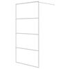 vidaXL Paroi de douche Blanc 100x195 cm Verre ESG transparent