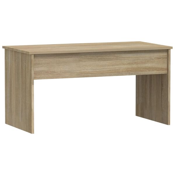 vidaXL Table basse ch&ecirc;ne fum&eacute; 102x50,5x52,5 cm bois d'ing&eacute;nierie