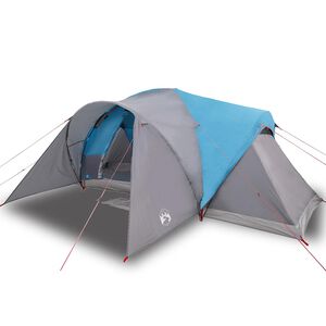 vidaXL Tente familiale &agrave; d&ocirc;me 6 personnes bleu imperm&eacute;able