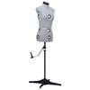 vidaXL Mannequin de robe ajustable pour femme Gris S Taille 33-40