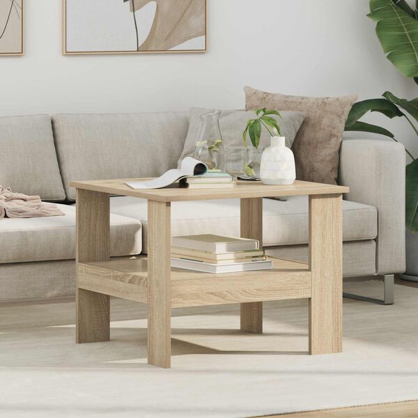vidaXL Table basse Ch&ecirc;ne Sonoma 57 x 55 x 45 cm Bois d'ing&eacute;nierie