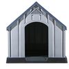 vidaXL Niche pour chiens Gris 92x87x91 cm Plastique