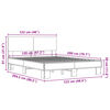 vidaXL Cadre de lit sans matelas sonoma gris 120x200 cm
