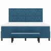 vidaXL Lit &agrave; ressorts avec matelas Bleu fonc&eacute; 180 x 200 cm Velours