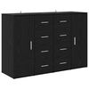vidaXL Buffets avec tiroir Corona 2 pcs Ch&ecirc;ne noir 59 x 39 x 80 cm