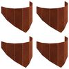 vidaXL Bordure de Pelouse 4 pc 100 x 45 cm Acier Rouill&eacute;