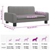 vidaXL Lit pour chien gris 70x45x30 cm similicuir