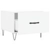 vidaXL Table basse blanc 50x50x40 cm bois d'ing&eacute;nierie
