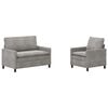 vidaXL Ensemble de Canap&eacute;s 2 pc Gris clair Velours