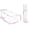vidaXL Lit de camping pliant 2 pcs Noir 206 x 76 x 74 cm