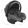 vidaXL Poussette pour b&eacute;b&eacute; 3-en-1 Gris clair et noir Acier