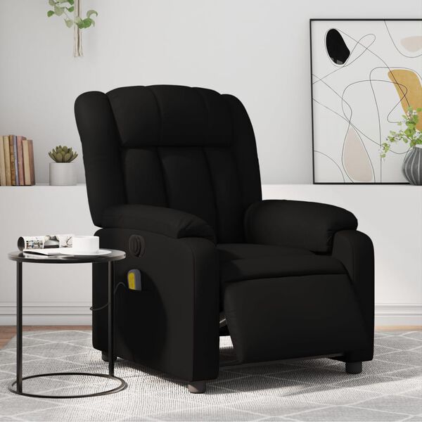 vidaXL Fauteuil de massage inclinable &eacute;lectrique noir similicuir