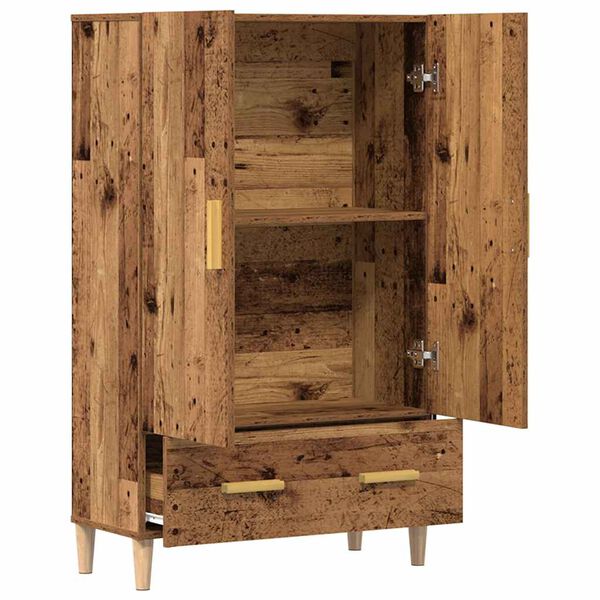vidaXL Buffet haut vieux bois 70x31x115 cm bois d'ing&eacute;nierie