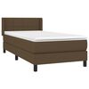 vidaXL Sommier &agrave; lattes de lit avec matelas Marron fonc&eacute; 100x200 cm