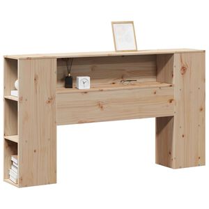 vidaXL T&ecirc;te de lit avec rangement 140 cm bois massif de pin
