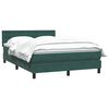 vidaXL Sommier &agrave; lattes de lit et matelas vert fonc&eacute; 140x220cm velours
