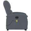 vidaXL Fauteuil inclinable de massage &eacute;lectrique gris fonc&eacute; velours