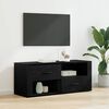 vidaXL Meuble TV Ch&ecirc;ne noir 100 x 35 x 40 cm Bois d'ing&eacute;nierie