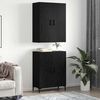 vidaXL Haut Armoire Ch&ecirc;ne noir 69,5 x 34 x 180 cm Bois d'ing&eacute;nierie