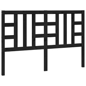 vidaXL T&ecirc;te de lit Noir 146x4x100 cm Bois massif de pin