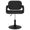 vidaXL Chaise pivotante de salle &agrave; manger Noir Tissu