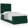 vidaXL Cadre de lit ottoman avec matelas vert fonc&eacute; 80x200 cm velours