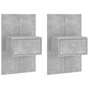vidaXL Tables de chevet murales 2 pcs Gris b&eacute;ton